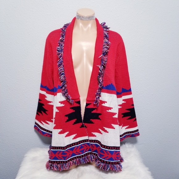 GONE WITH THE WEST Sweaters - GONE WITH THE WEST southwestern fringe sweater YELLOWSTONE